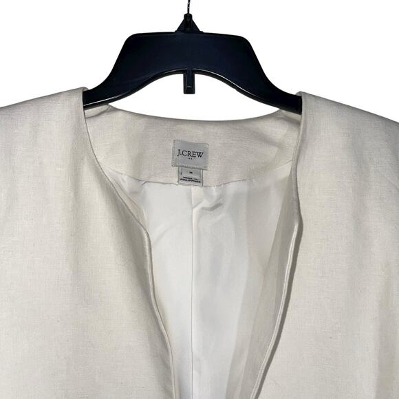 J. Crew Cropped Blazer Linen Blend Pom Pom - Picture 8 of 14